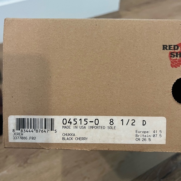 🔥Red Wing Heritage Beckham Chukka 🔥Black Cherry 🔥Made in USA - Picture 5 of 7